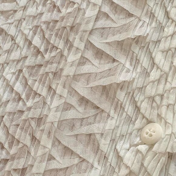 Issey Miyake Fete Chiffon Button Top - Picture 7 of 8